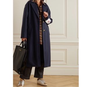 NWT Golden Goose Cocoon appliquéd wool-blend coat